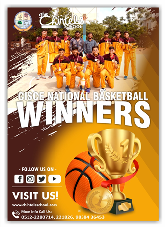 The Basketball Team of The Chintels School proved yet again how a tenacious will is all that one requires to achieve excellence in life. We congratulate them for bagging the award of being the National Level Winners at the CISCE Basketball Tournament.